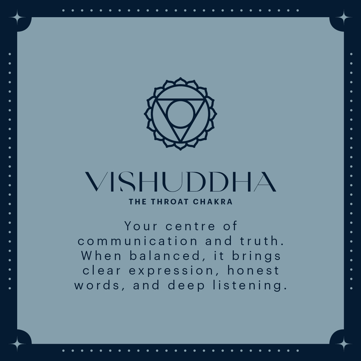 The Chakra Tote – Throat (Navy)