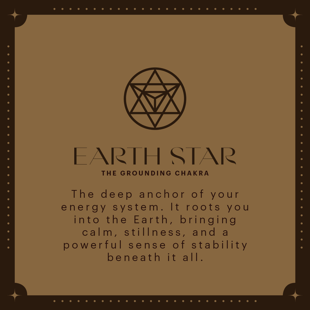 The Chakra Tote – Earth Star (Chocolate)