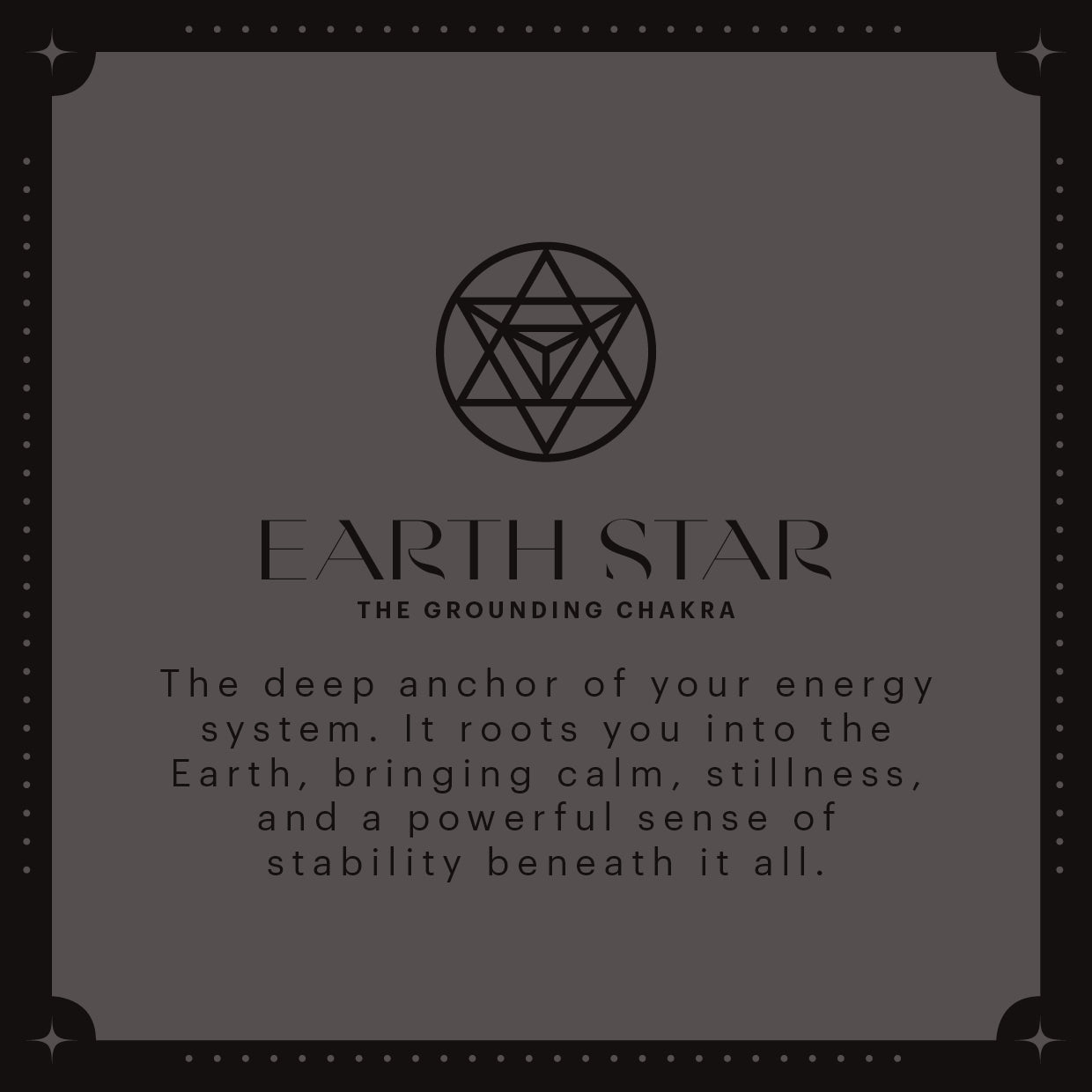 The Chakra Tote – Earth Star (Black)